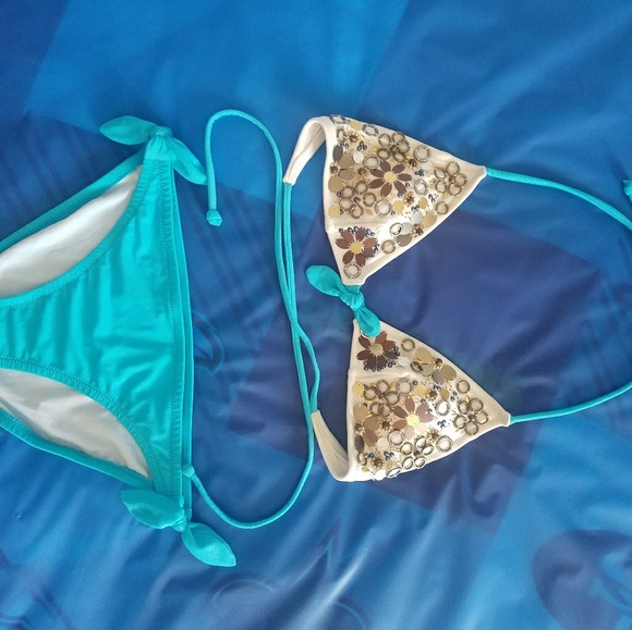 Victoria Secret 2-piece bikini w/beaded embroidery - Picture 1 of 5